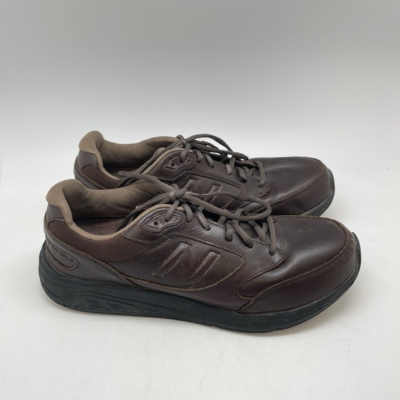 New Balance Sneakers Mens 10 B 928V3 MW928BR3 Brown Leather Walking Comfort Shoe - Picture 1 of 8